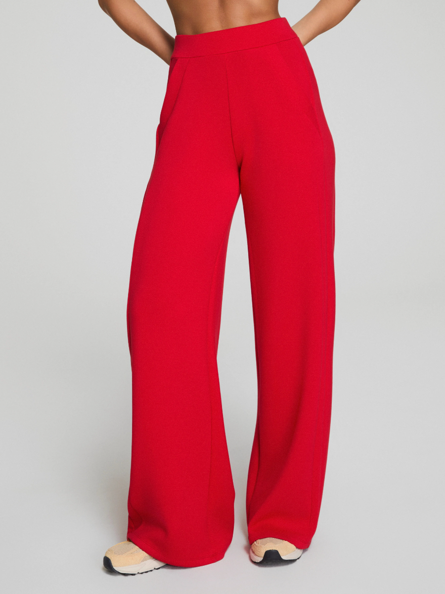 Half Zip Wide Leg Track Pant Suit