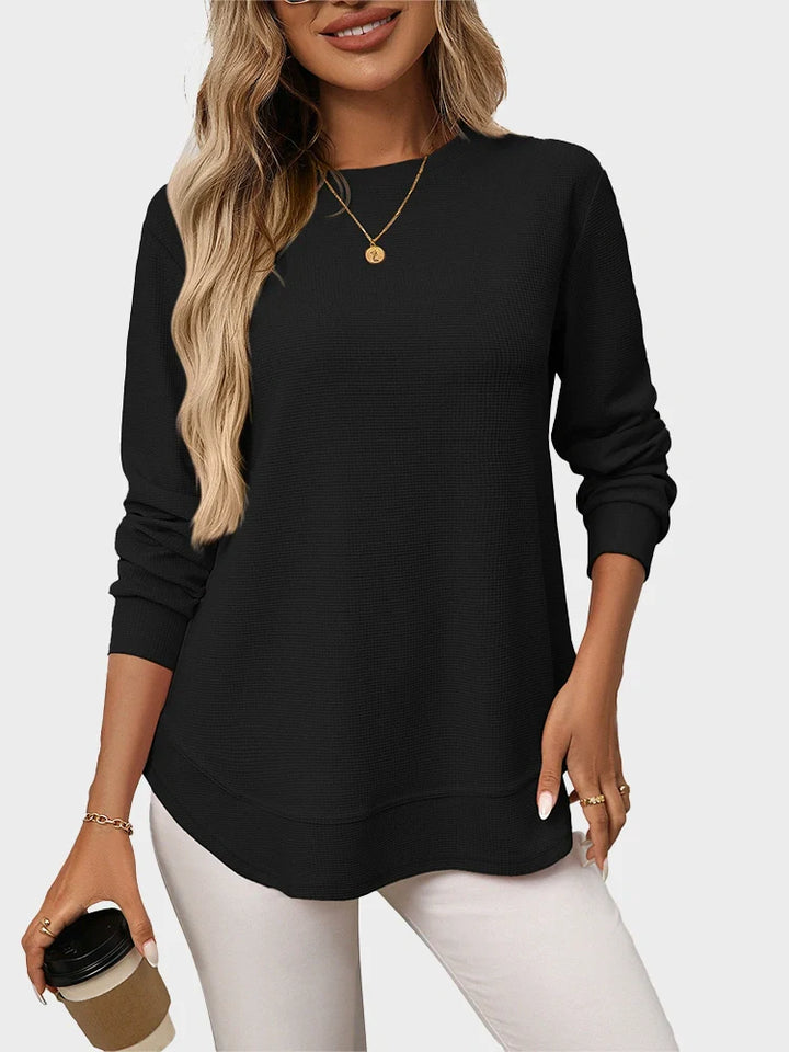 Women’s Casual Oversized Waffle Knit Shirt