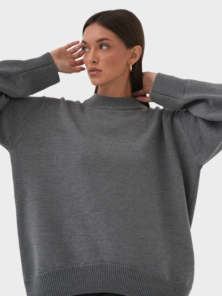 Long Sleeve Crew Neck Knit Oversized Sweater
