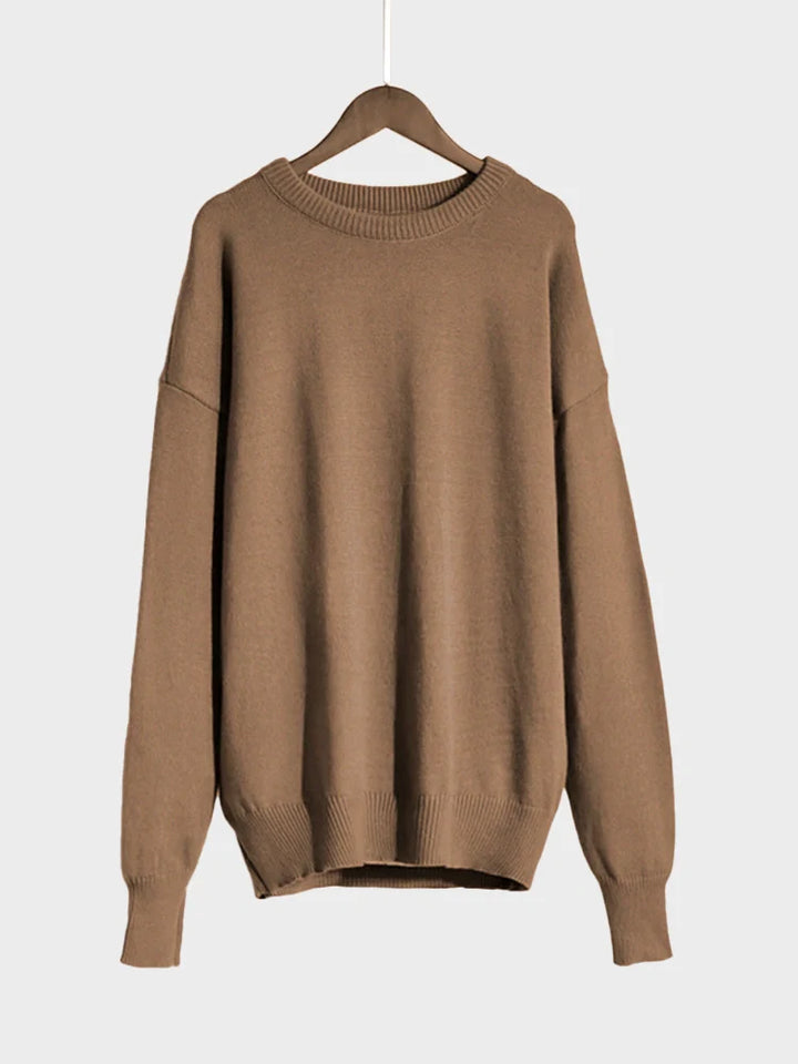 Long Sleeve Crew Neck Knit Oversized Sweater