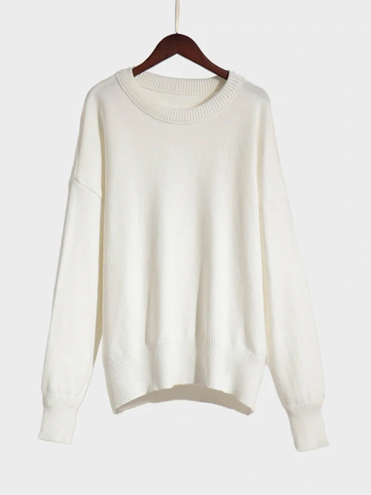 Long Sleeve Crew Neck Knit Oversized Sweater