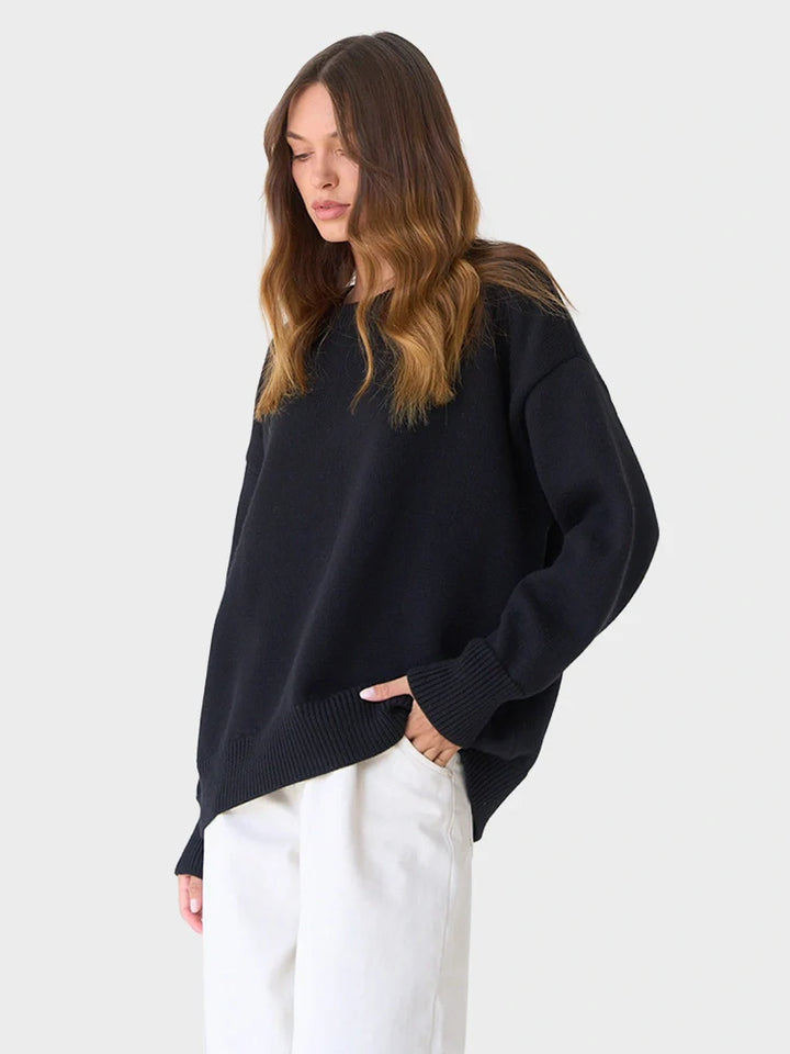 Long Sleeve Crew Neck Knit Oversized Sweater