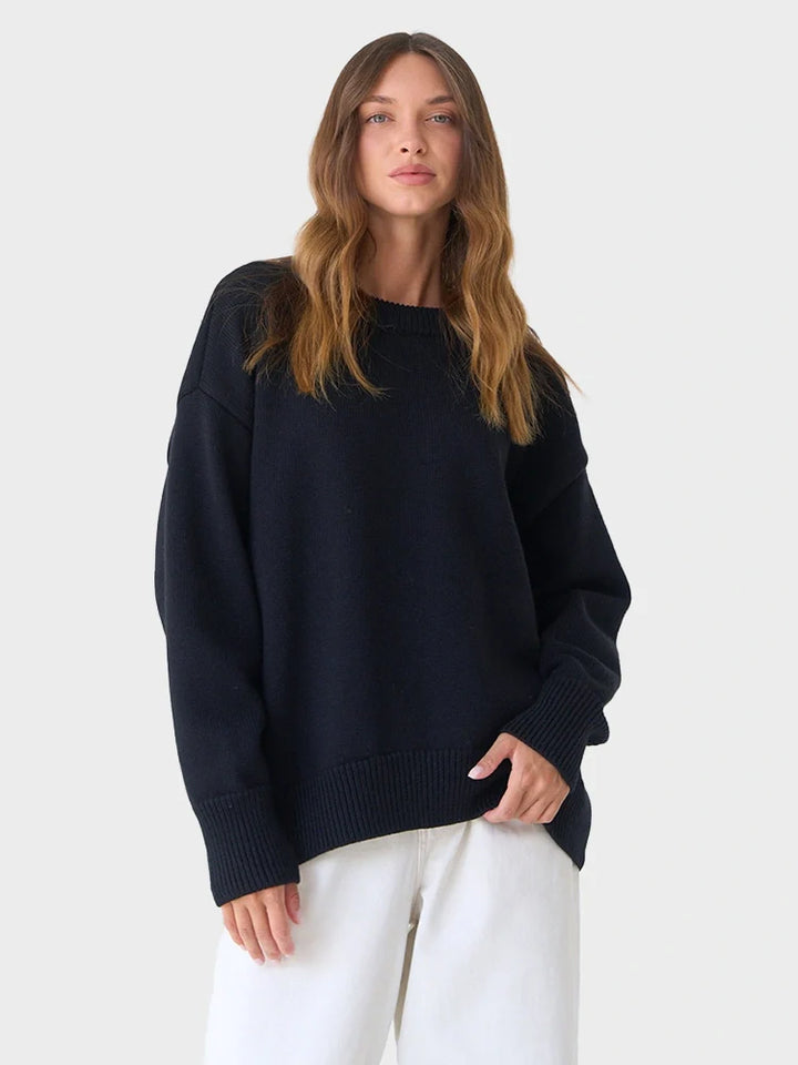 Long Sleeve Crew Neck Knit Oversized Sweater