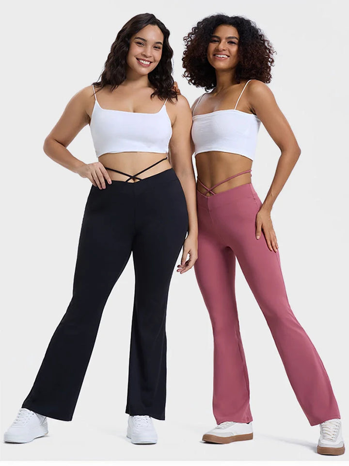 MAGIC CURVE High-Stretch V-Waist Tie Leggings