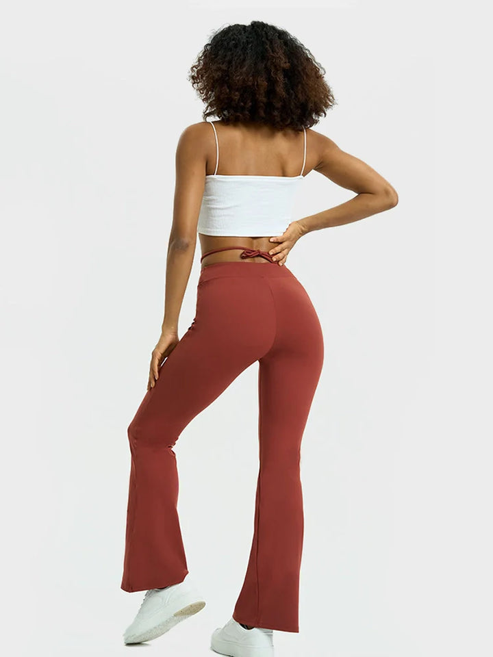 MAGIC CURVE High-Stretch V-Waist Tie Leggings