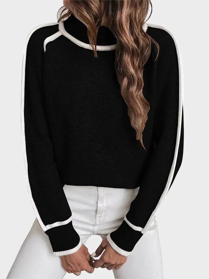 Women's Turtleneck pullover long-sleeved casual sweater