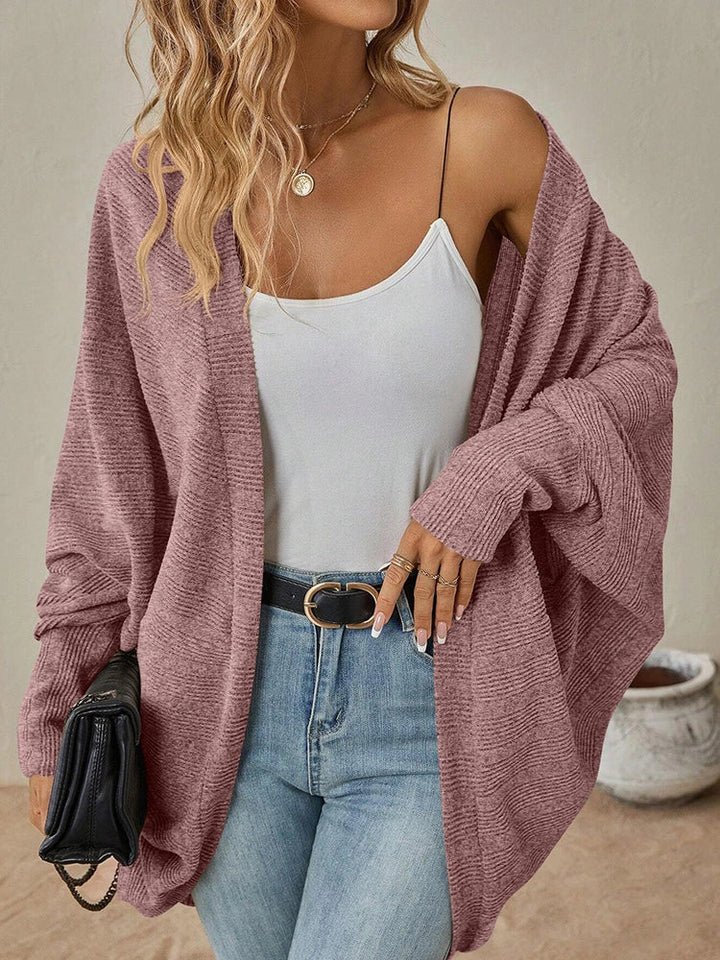 Women's Batwing Sleeve V-Neck Knit Cardigan