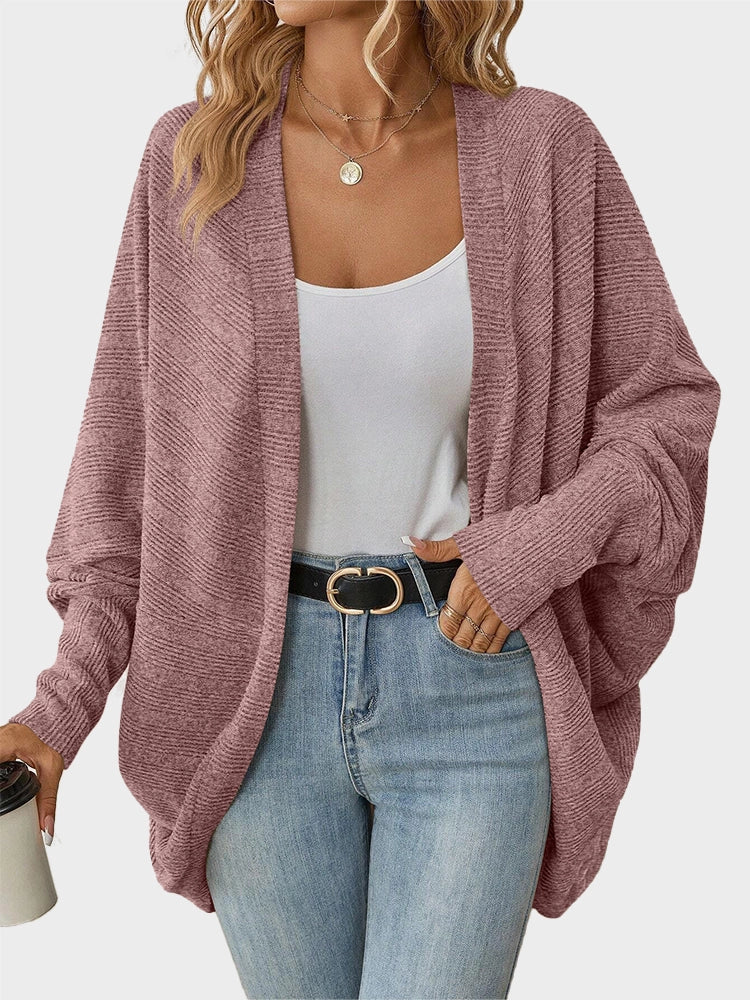 Women's Batwing Sleeve V-Neck Knit Cardigan