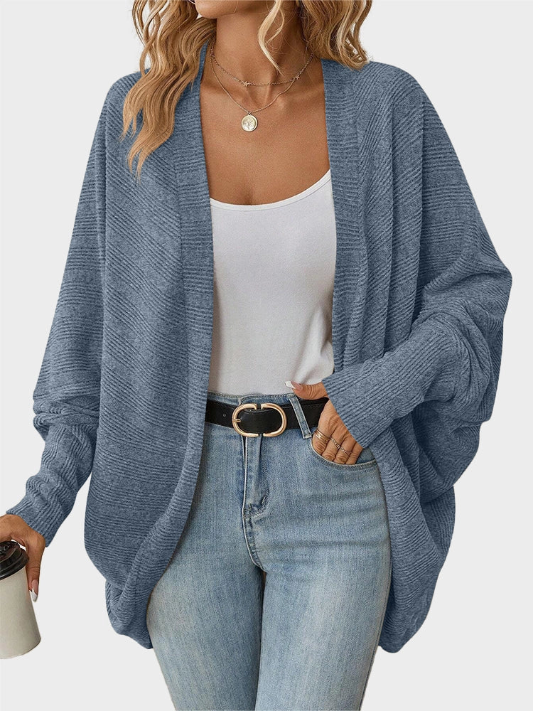 Women's Batwing Sleeve V-Neck Knit Cardigan