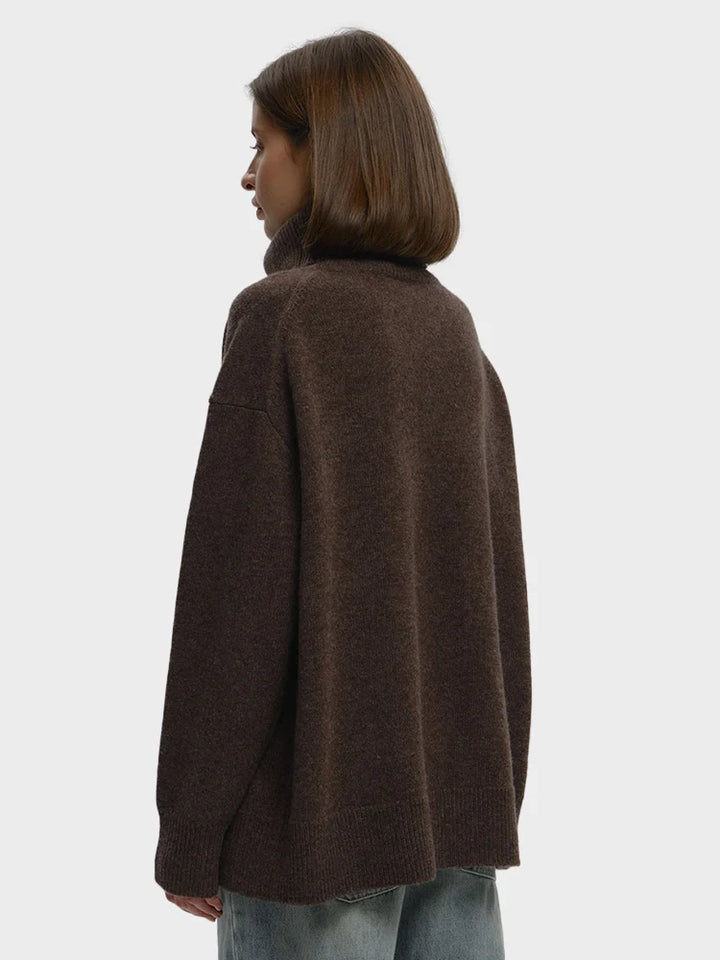 Women's Turtleneck Sweaters Loose Fit Fall Winter Pullover Jumper Tops