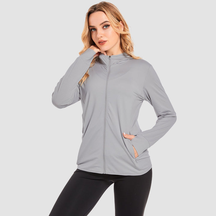 Women's UV Sun Shirt - Long Sleeve Quick-Dry Hooded Jacket