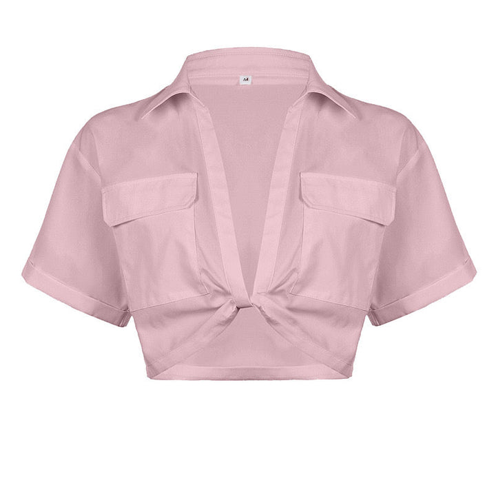 Serina Draped Pocket Shirt