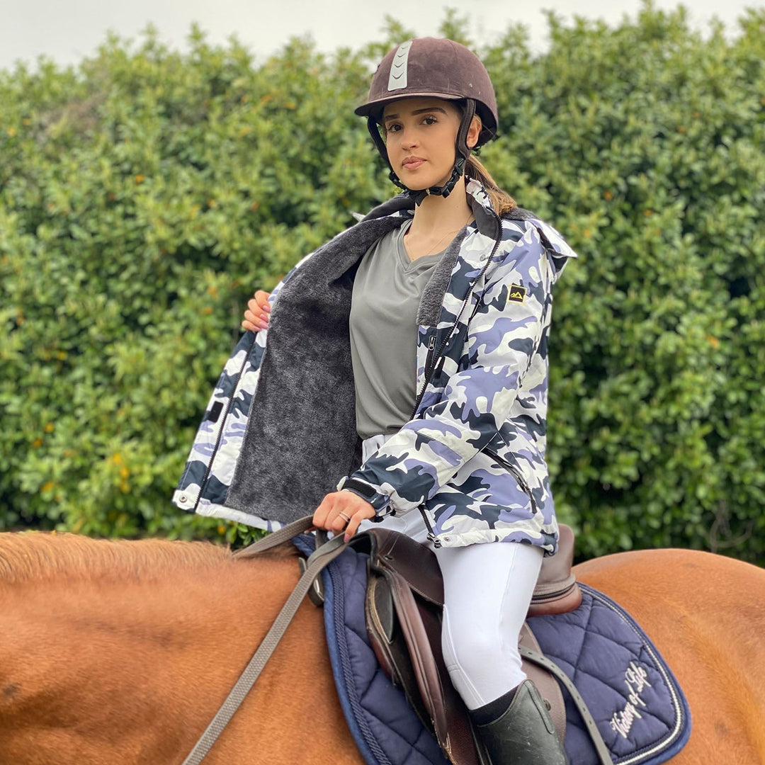 Women's Water-Resistant Fleece Ski Jacket with 4 Pockets