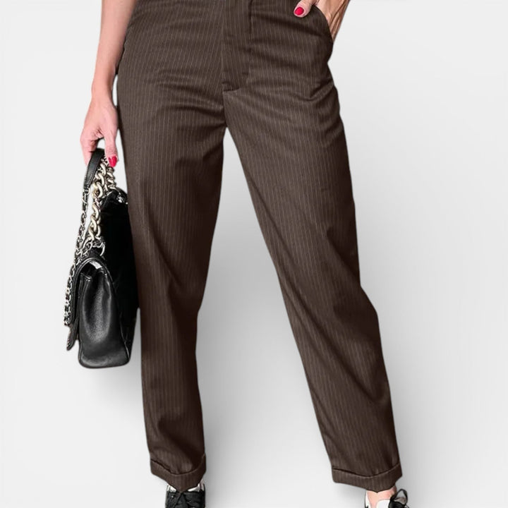 MATHILDA | ELEGANT, FIGURE-FLATTERING PANTS WITH STRIPES