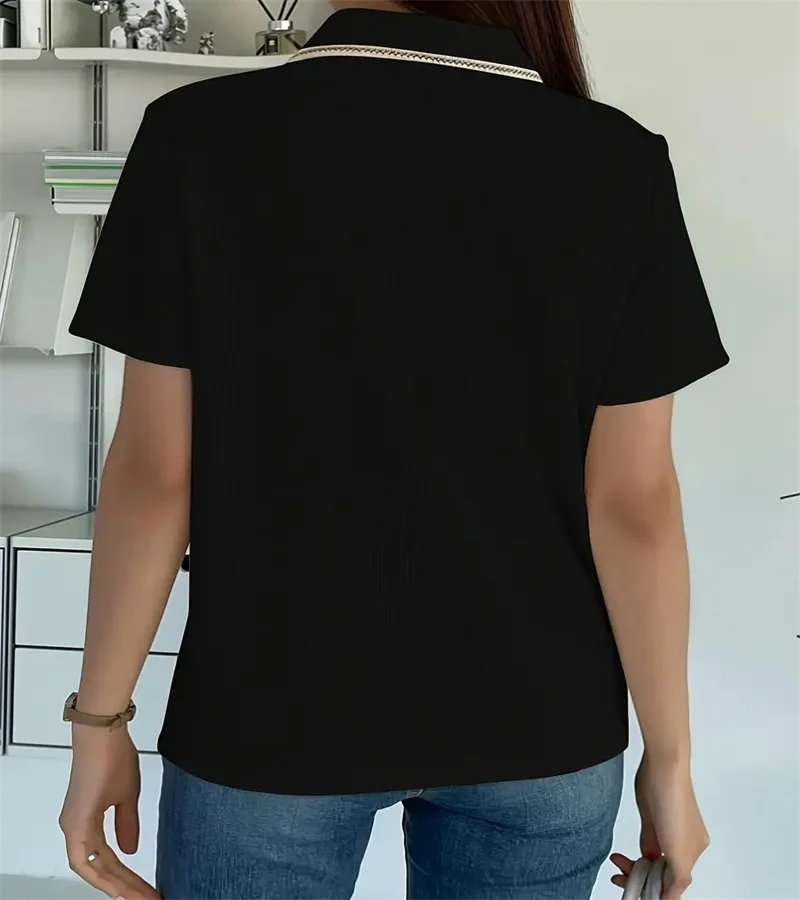 Winnie Knit Collar T-Shirt