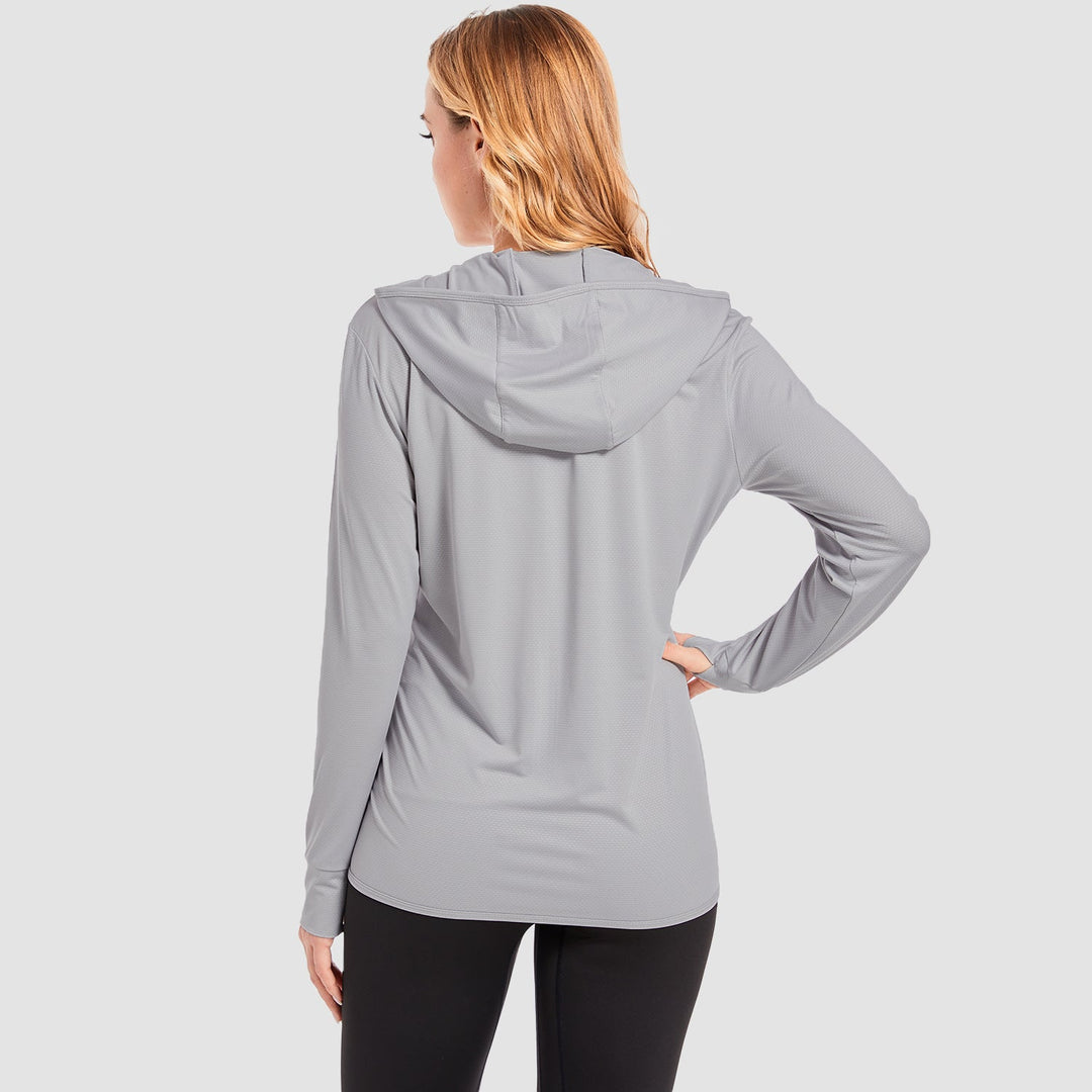 Women's UV Sun Shirt - Long Sleeve Quick-Dry Hooded Jacket