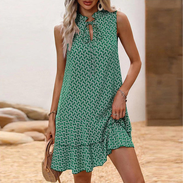 Linda™ | Elegant sleeveless dress with V-neck