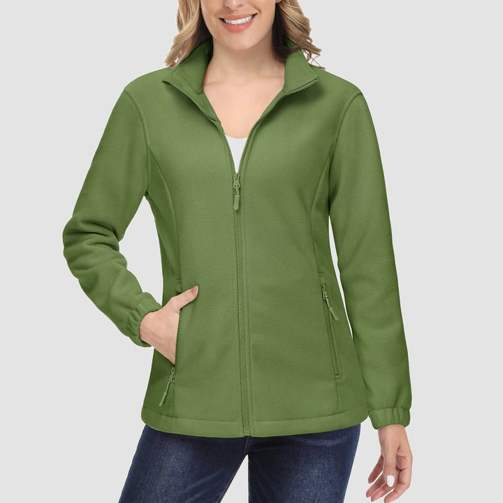 Women's Fleece Jacket - Soft & Warm Zip-Up Winter Coat