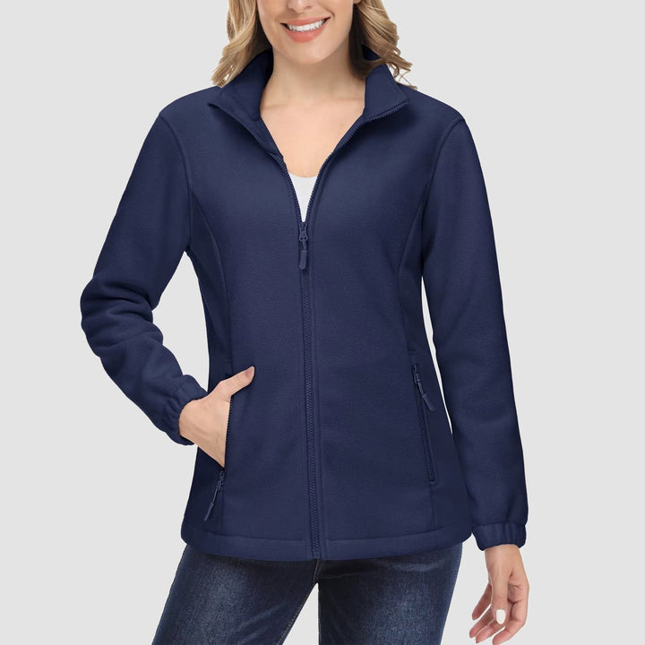 Women's Fleece Jacket - Soft & Warm Zip-Up Winter Coat