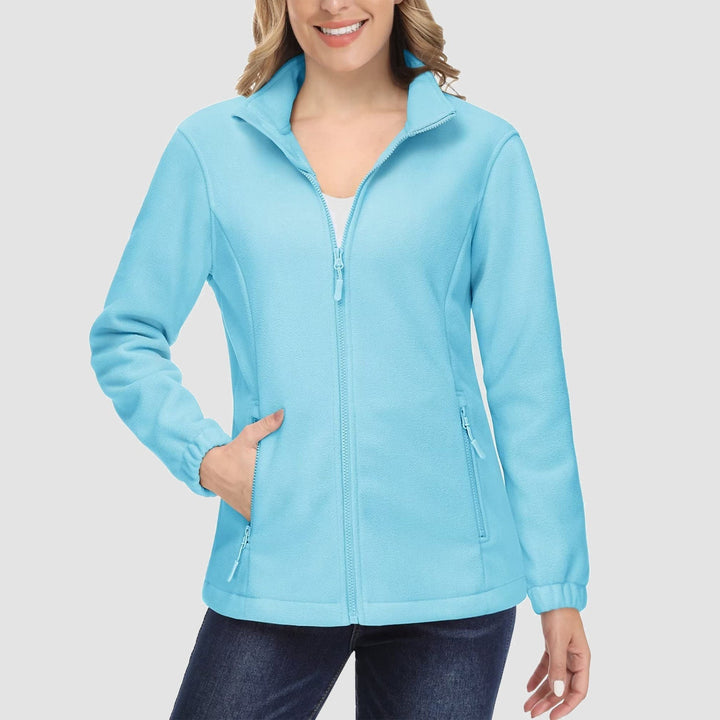 Women's Fleece Jacket - Soft & Warm Zip-Up Winter Coat