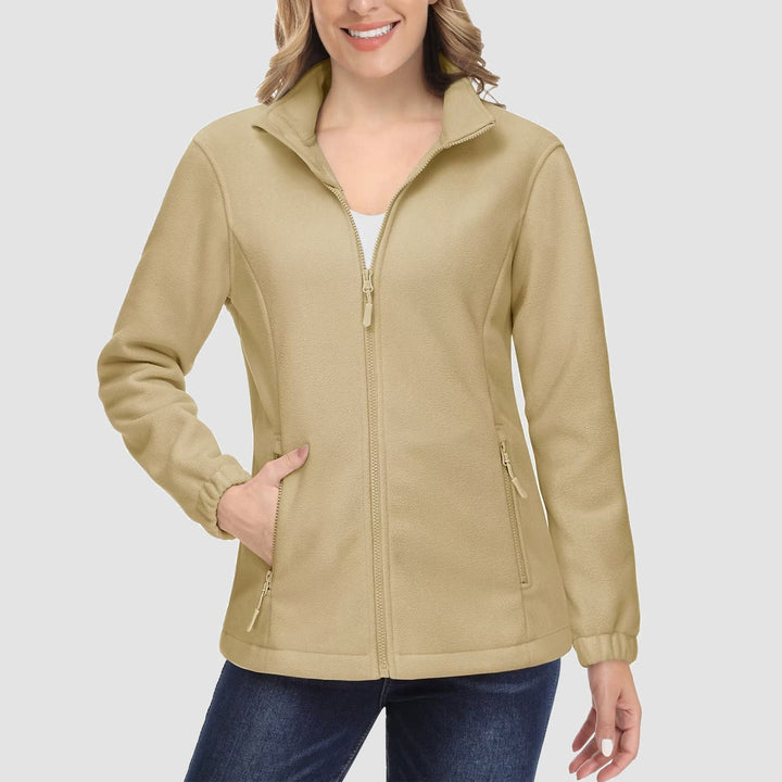 Women's Fleece Jacket - Soft & Warm Zip-Up Winter Coat