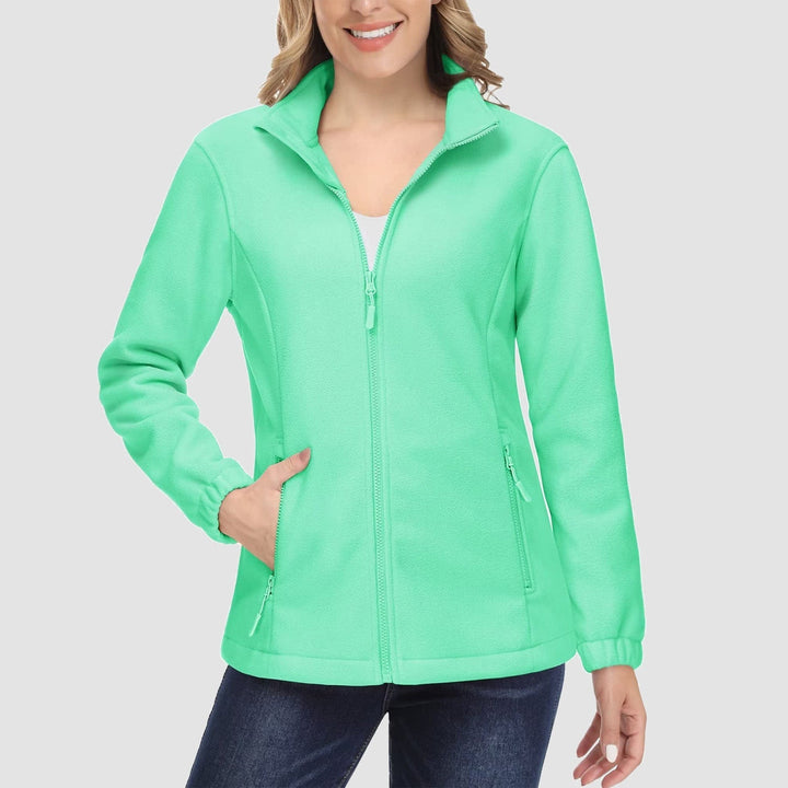 Women's Fleece Jacket - Soft & Warm Zip-Up Winter Coat