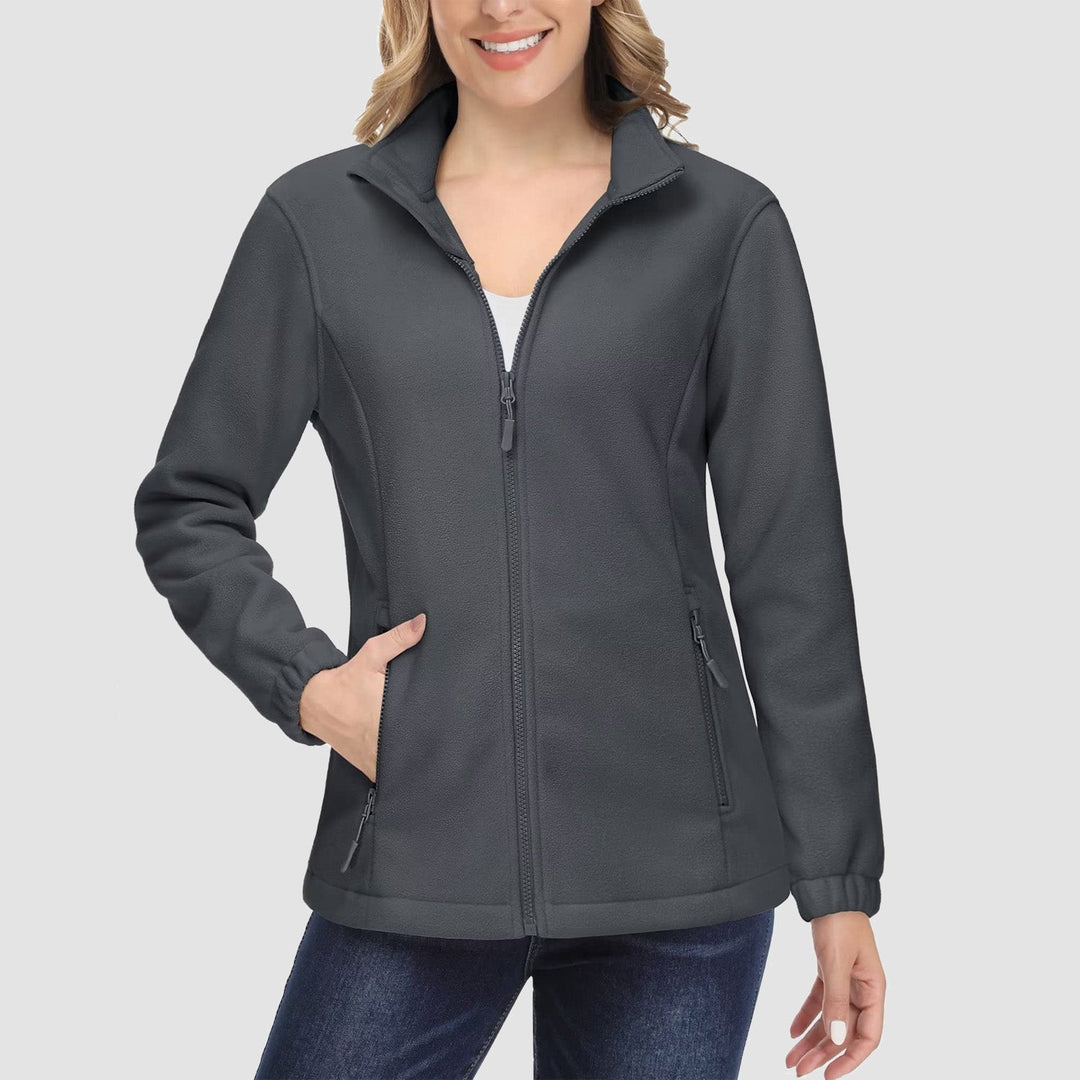Women's Fleece Jacket - Soft & Warm Zip-Up Winter Coat