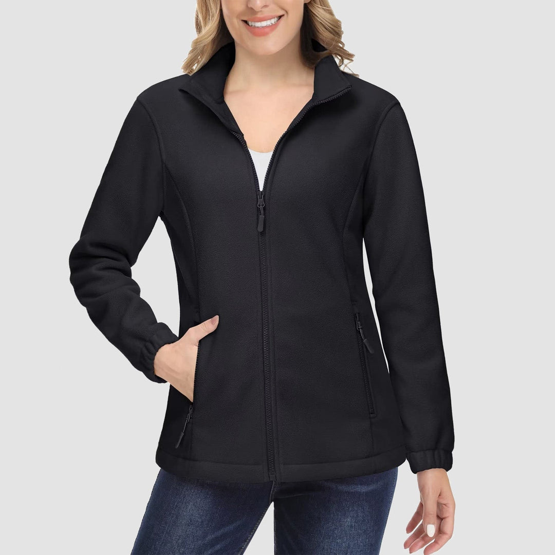 Women's Fleece Jacket - Soft & Warm Zip-Up Winter Coat