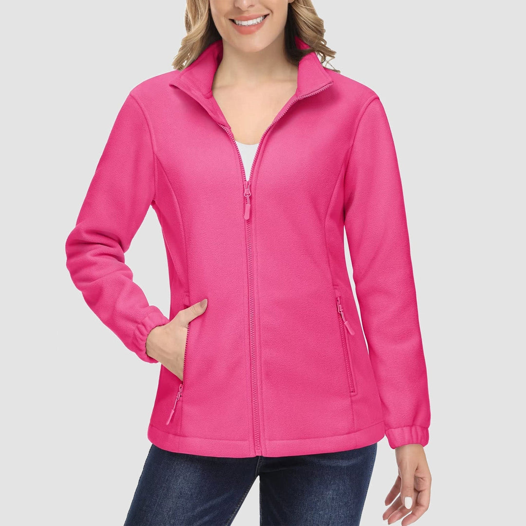 Women's Fleece Jacket - Soft & Warm Zip-Up Winter Coat