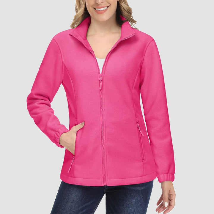 Women's Fleece Jacket - Soft & Warm Zip-Up Winter Coat