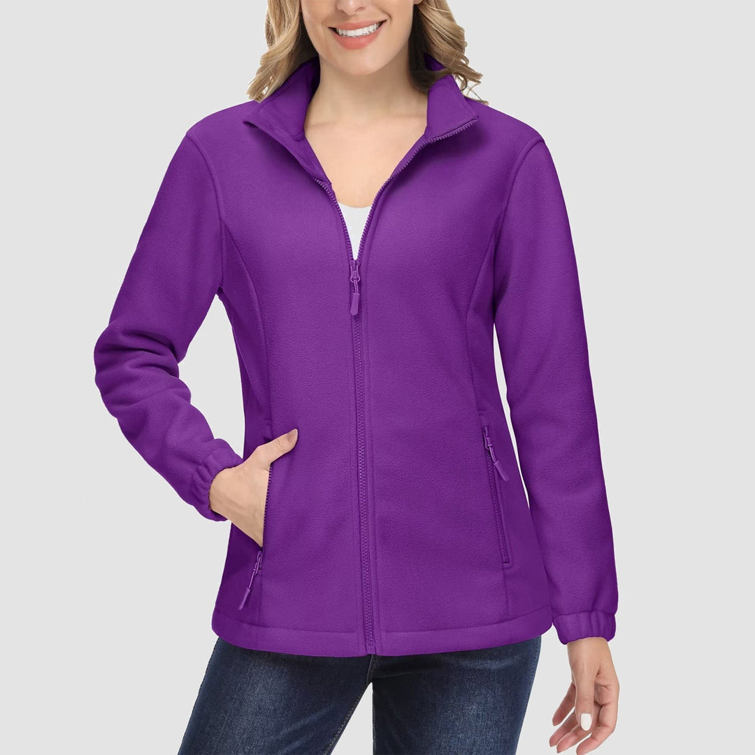 Women's Fleece Jacket - Soft & Warm Zip-Up Winter Coat