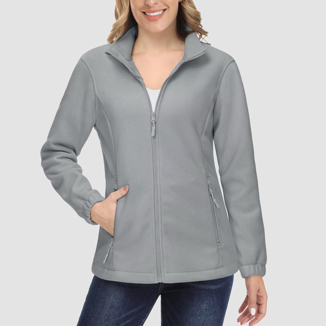 Women's Fleece Jacket - Soft & Warm Zip-Up Winter Coat
