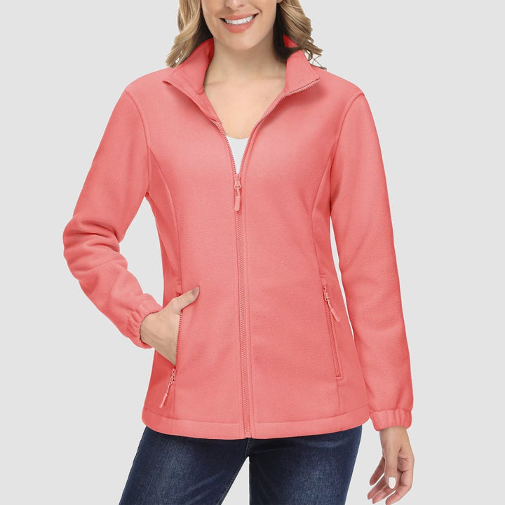 Women's Fleece Jacket - Soft & Warm Zip-Up Winter Coat