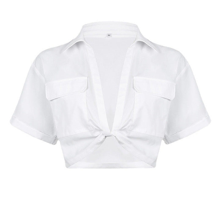 Serina Draped Pocket Shirt