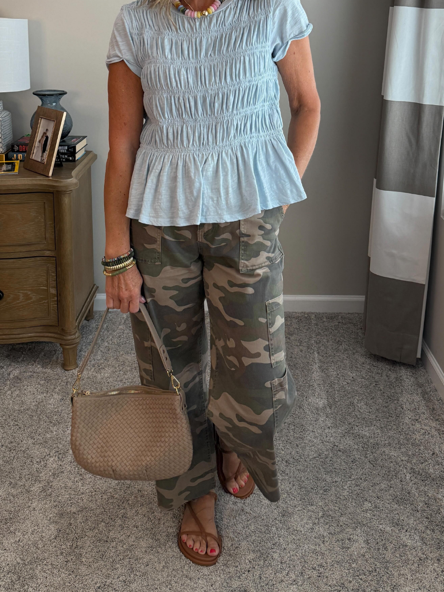 Camouflage Wide-leg Overalls