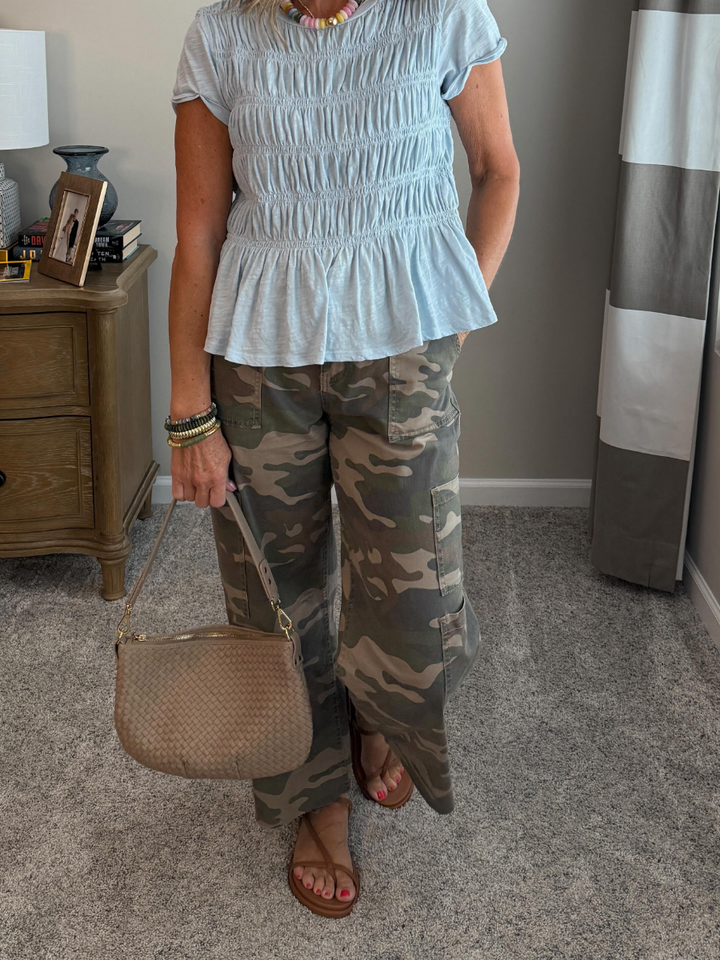 Camouflage Wide-leg Overalls