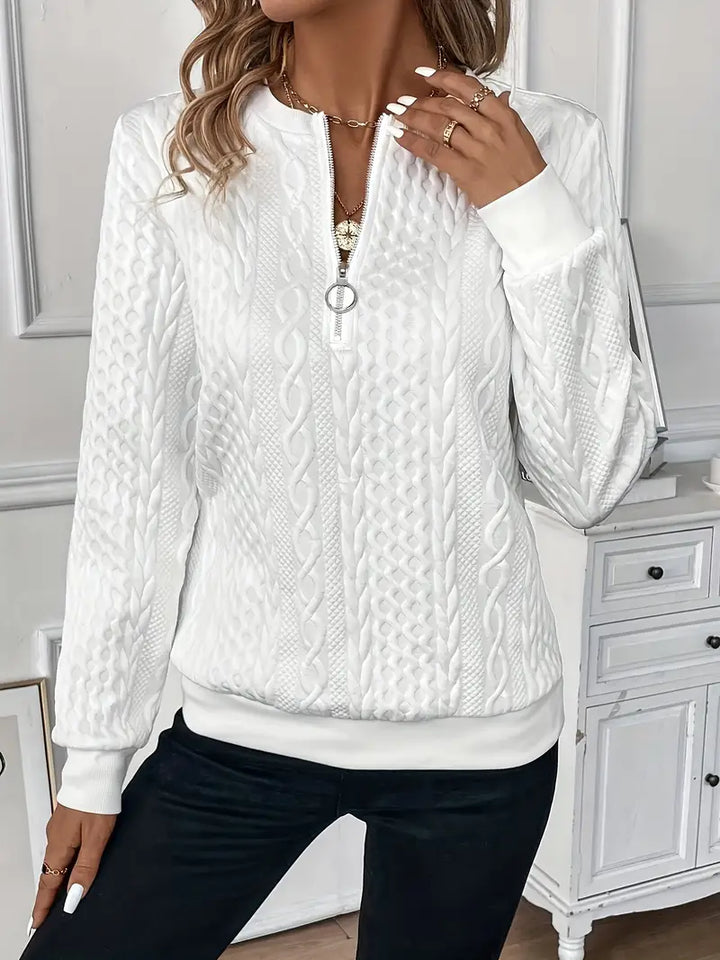 Mila Chunky Knit Sweater with Zip