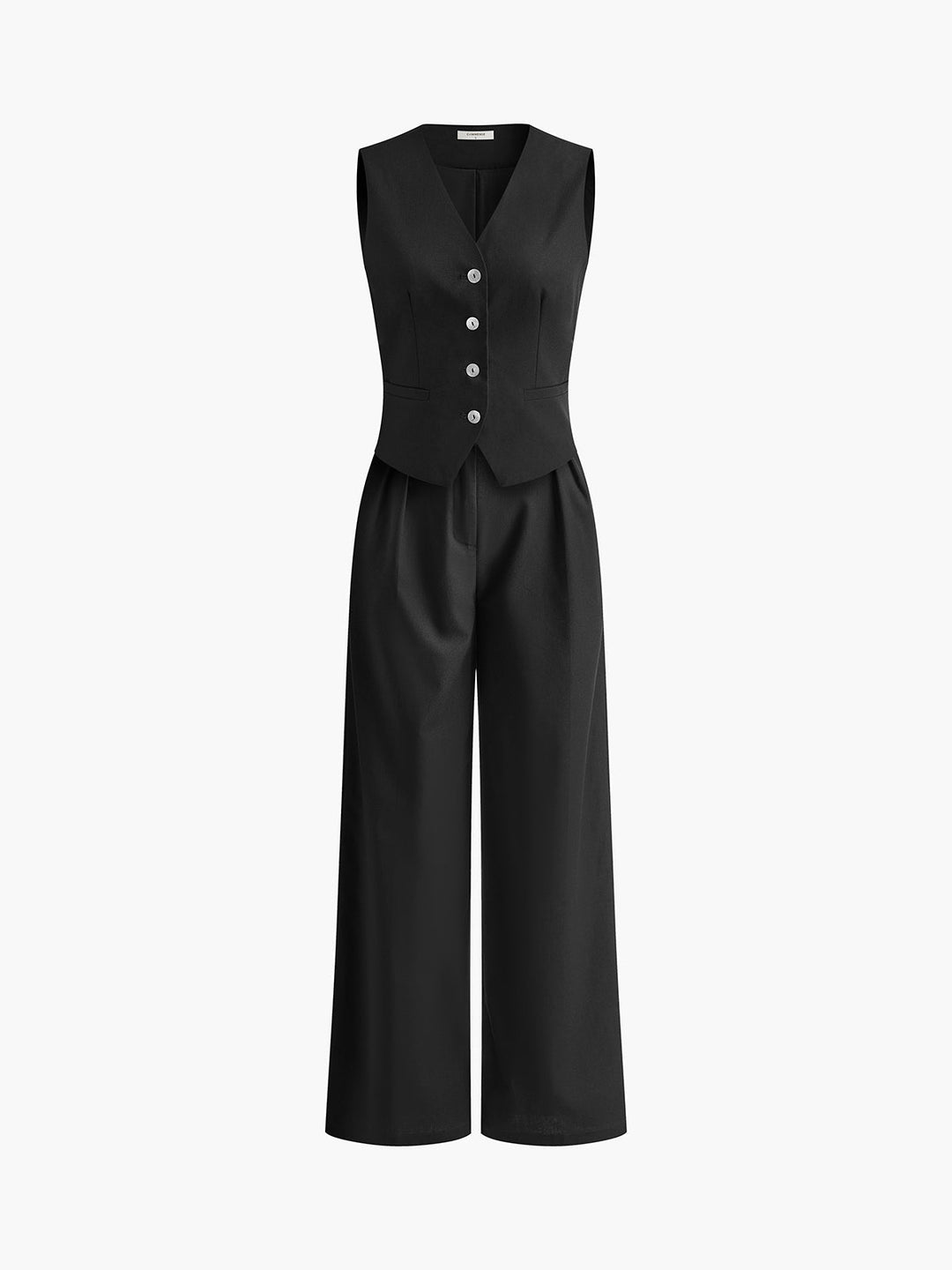 Rust Linen-Blend Vest & Trousers Set