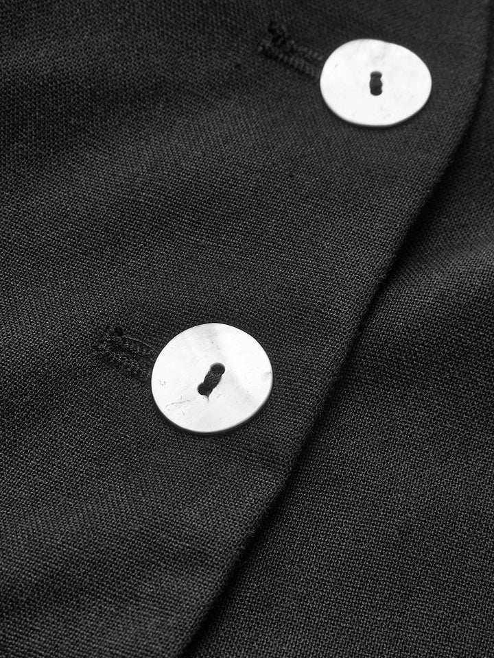 Rust Linen-Blend Vest & Trousers Set