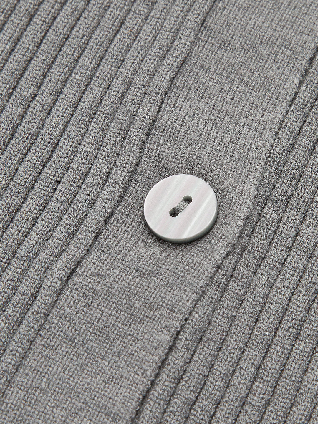 Ribbed Lapel Slim Cardigan