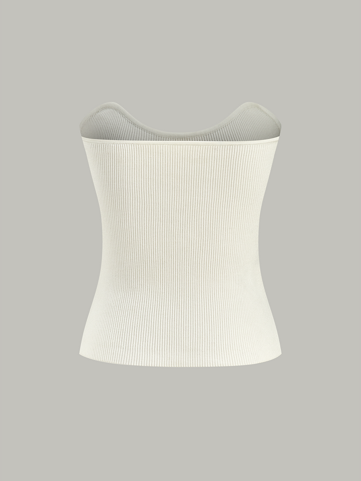 Metal Cut-Out Knit Sweater Vest