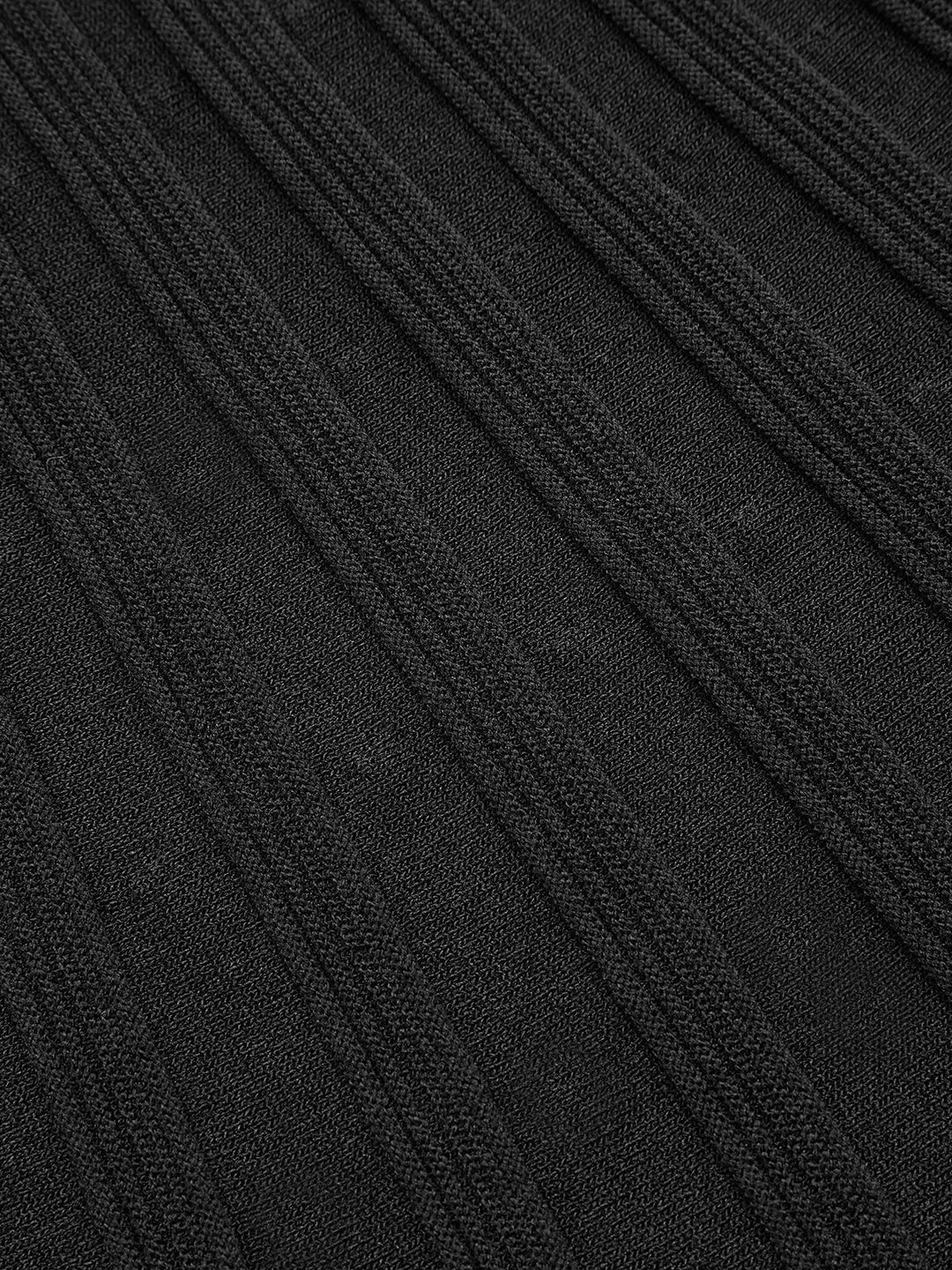 Mock Neck Flared Sweater Dress