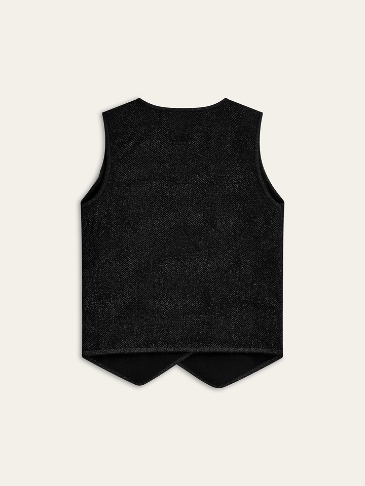 Asymmetrical Button Sweater Vest