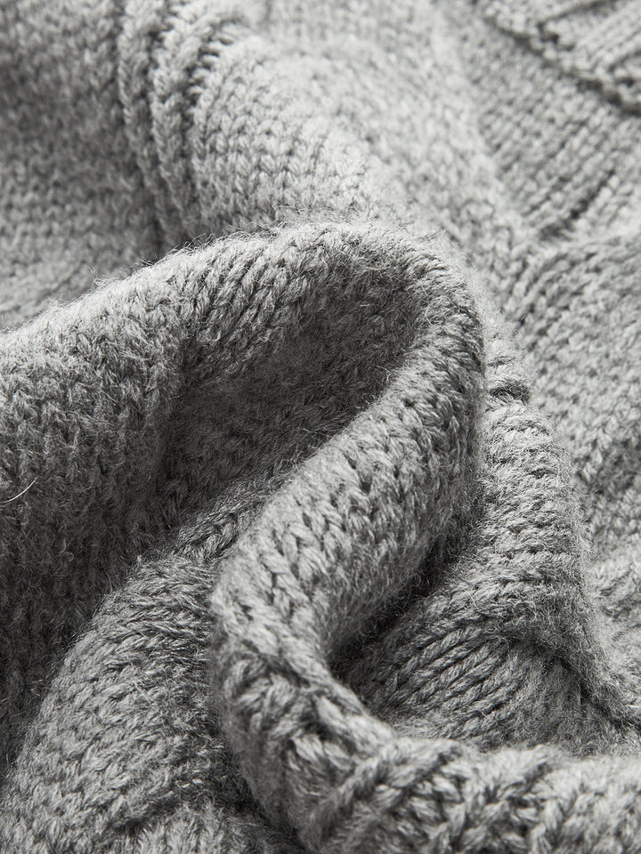 Dual-Sided Bow Cable-Knit Vest