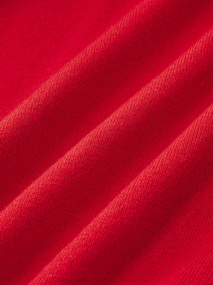 Wool Blend Cropped V-Neck Cardigan