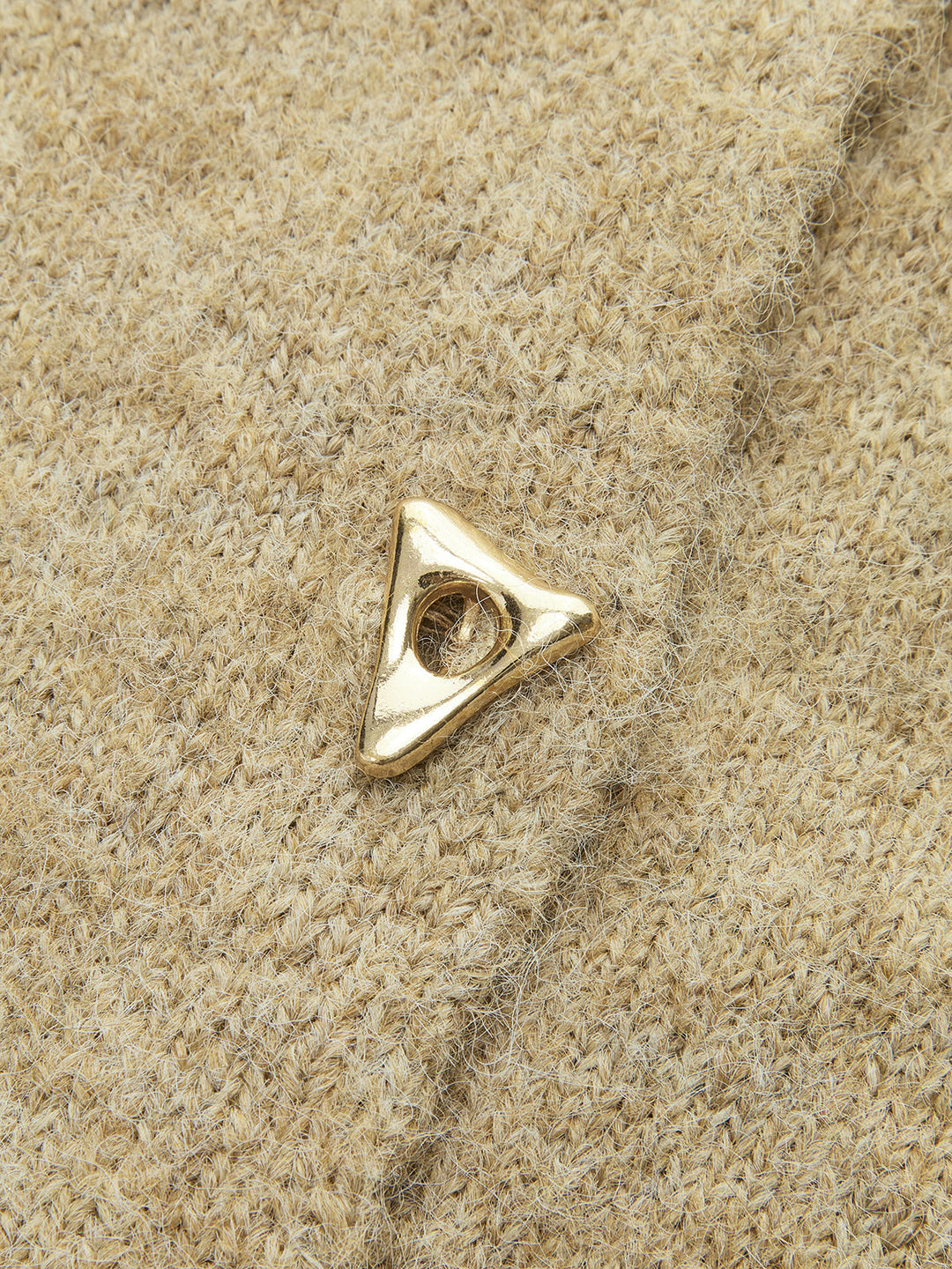 Triangle Button Wool Blend Cardigan