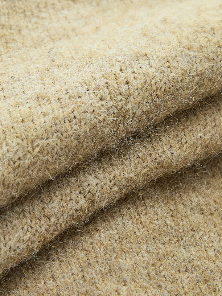 Triangle Button Wool Blend Cardigan