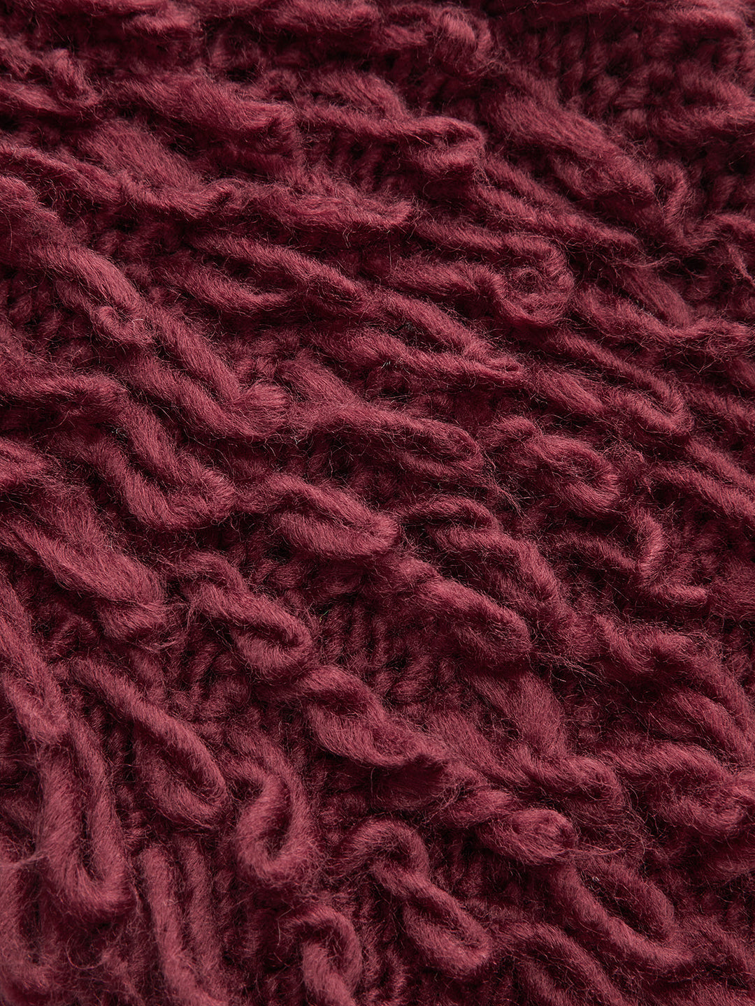 Textured Fringe Buttoned Knit Top