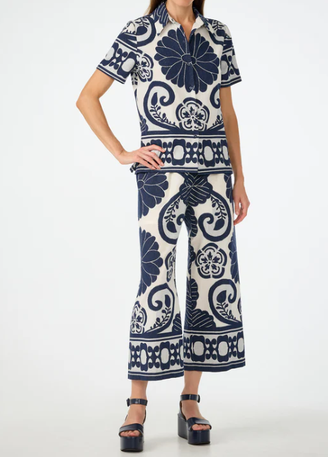 The Chic Blue Printed 2pc Casual Set