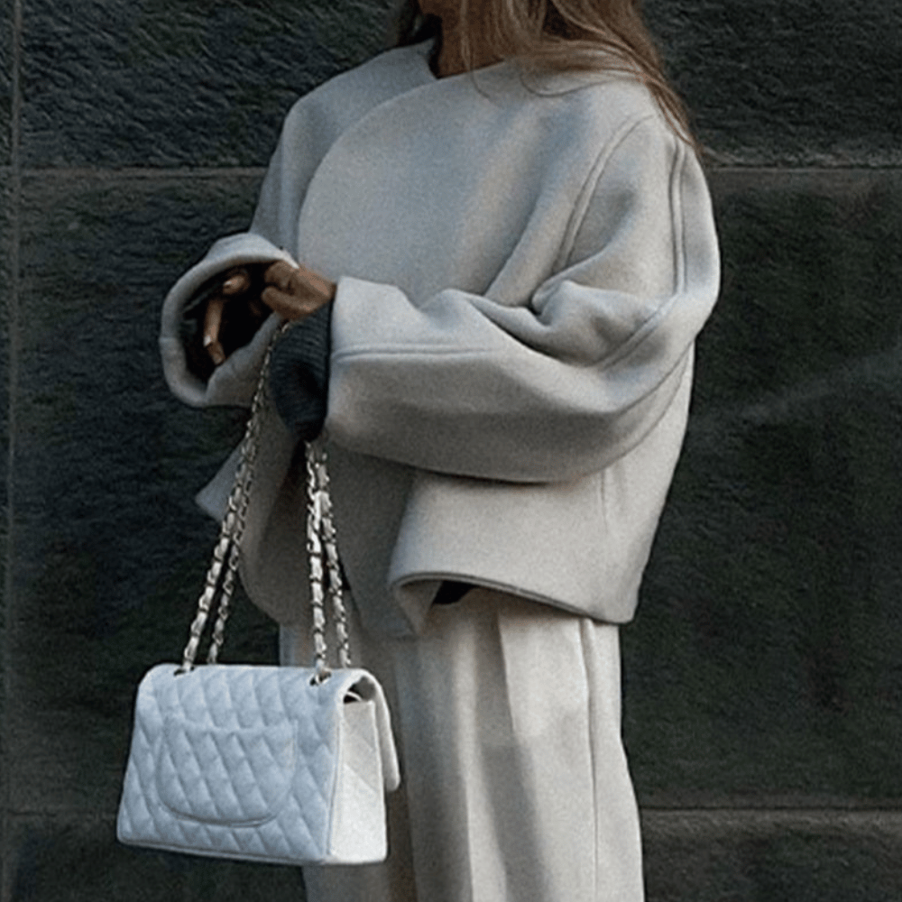 Julia Cropped Wool Wrap Jacket